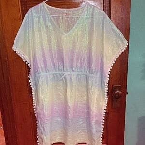 Cat & Jack Glittery Fabric Swimsuit Cover Up